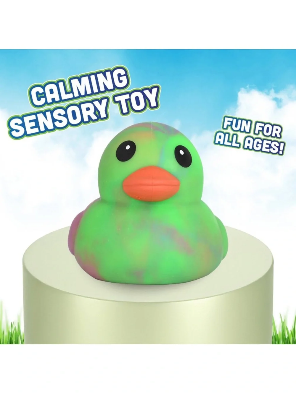 Sunny Days Jumbo Squeezy Duck - Tie Dye Green | New